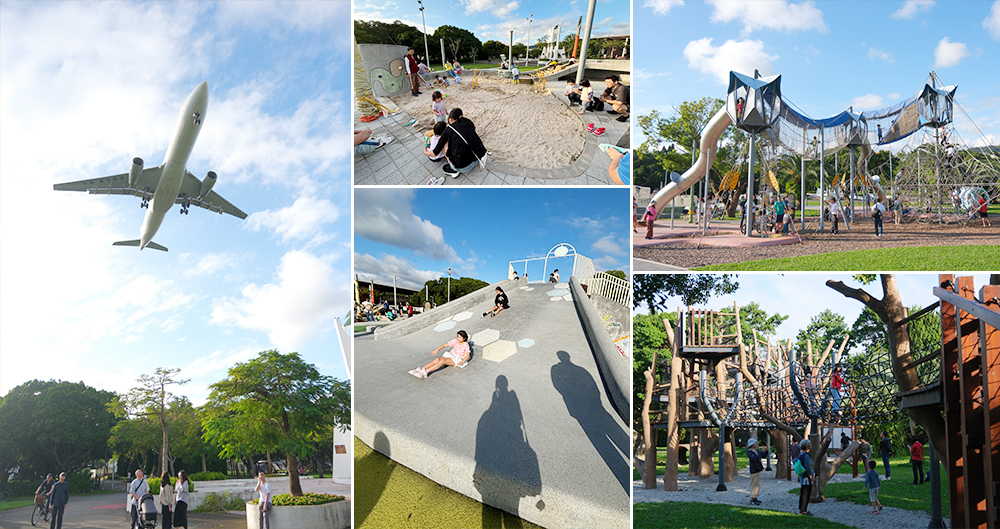 台北親子公園｜新生公園 地球旅行遊戲場｜超大溜滑梯、原木攀爬、飛翔鞦韆、塔台滑梯…不限時免費放電